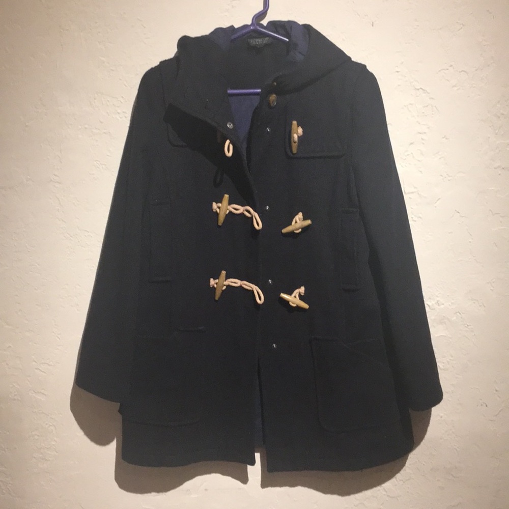Topshop Navy Duffel Coat